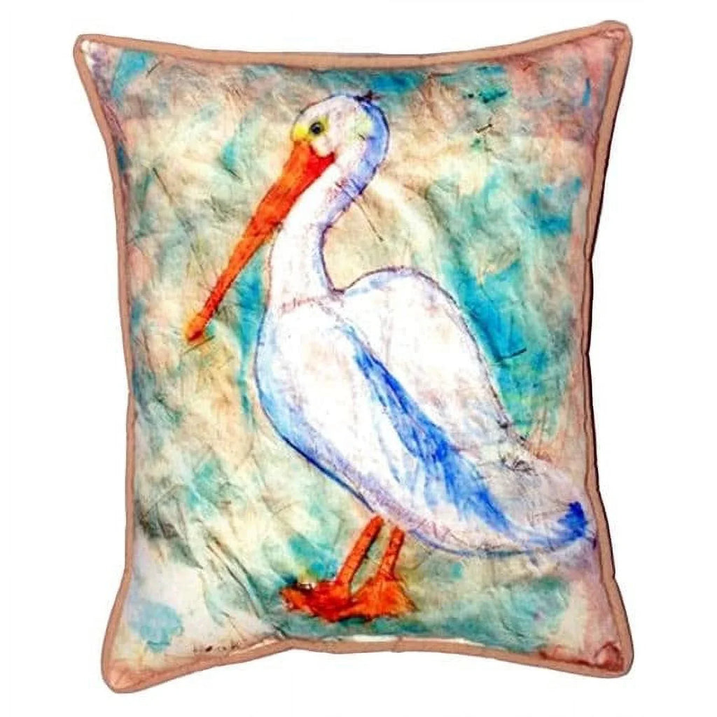 Betsy Drake HJ948 Pelican on Rice Indoor & Outdoor Throw Pillow- 16 x 20 in.