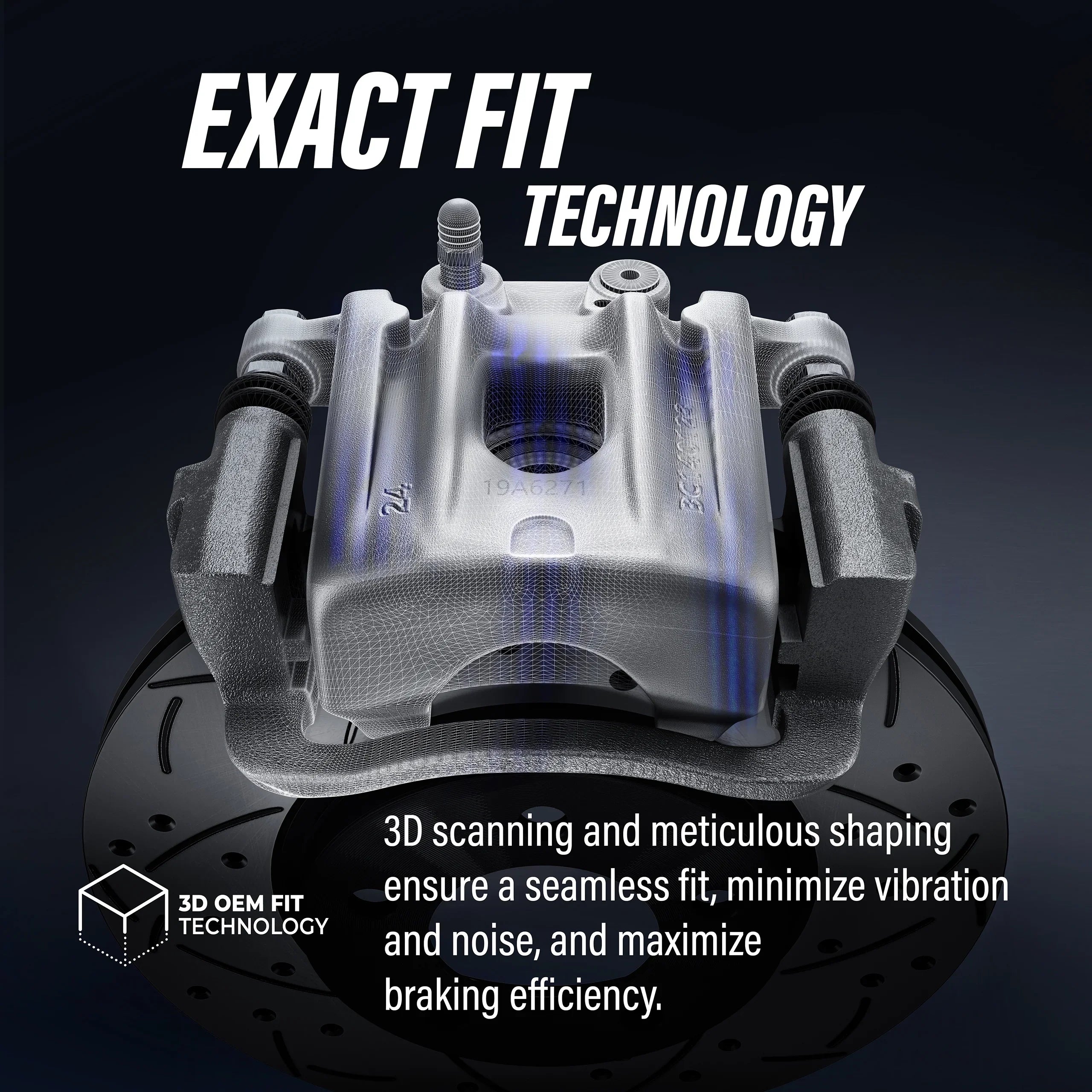 Transit Auto Rear Disc Brake Caliper Rotors And Ceramic Pads Kit For 2012 Ram C/V With Dual Piston Front KC8-100707C