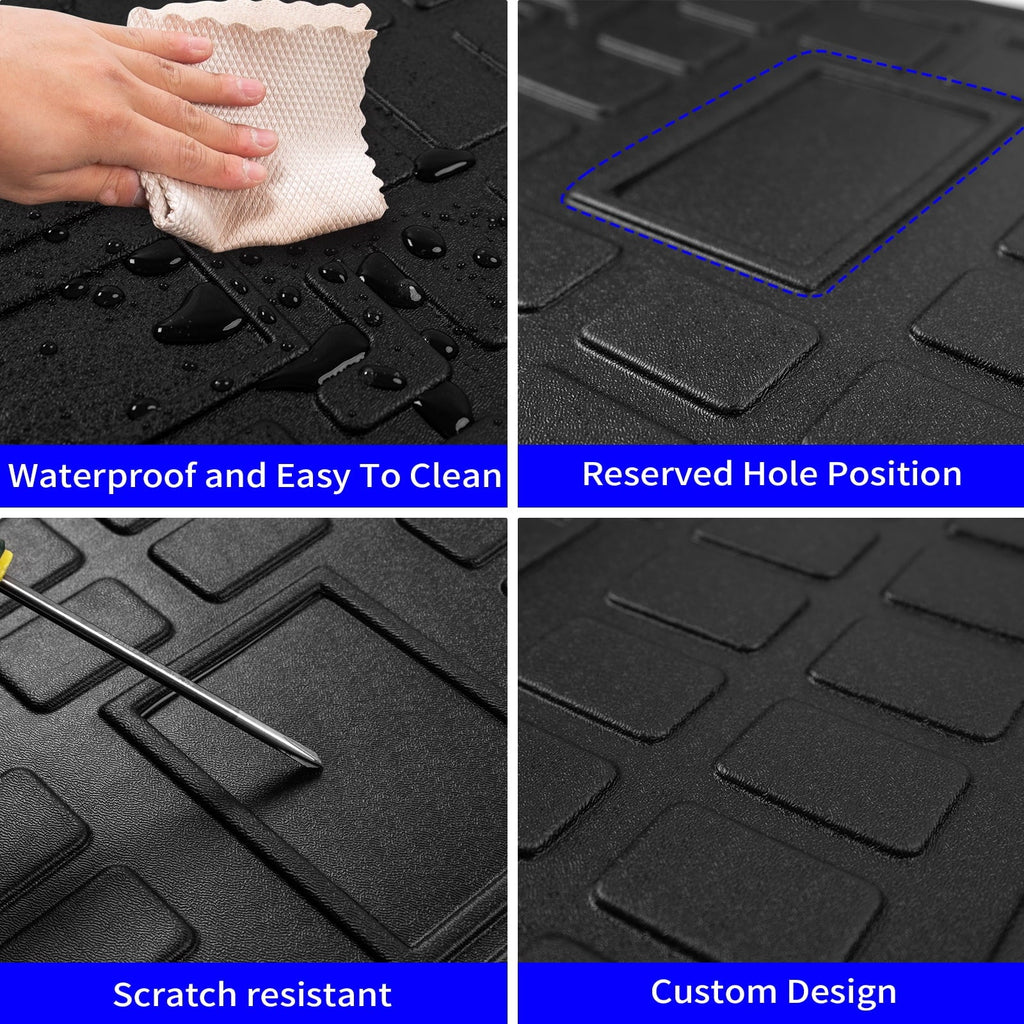 Fit 2010-2023 Toyota 4Runner 7 Seats Trunk Mat Cargo Liner Accessories (3rd Row Backrest Mats+Trunk Mat)