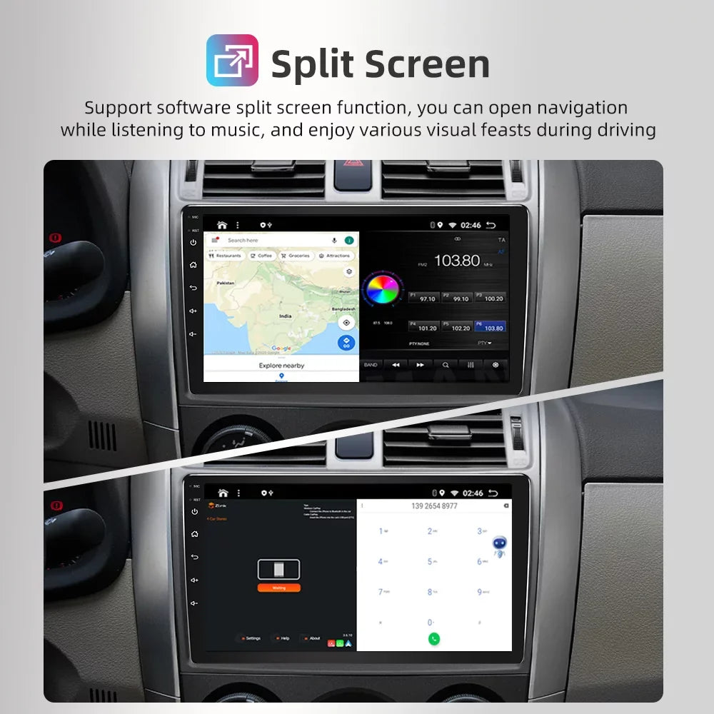 9 inch Apple CarPlay & Android Auto Car Stereo Receiver, Car Radio Compatible with 2010-2013 Mazda 3 with backup camera