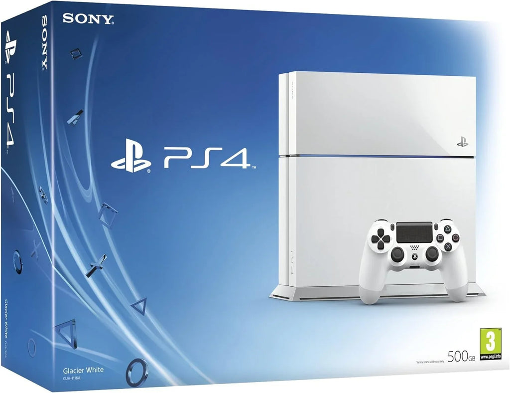 Sony PlayStation 4 500GB Only White Gaming Console with Gaming Head Set   Bundle Used