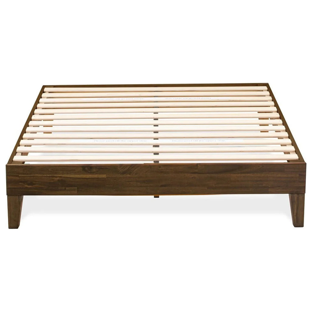 East West Furniture Navarro Traditional Engineered Wood Full Bed in Walnut