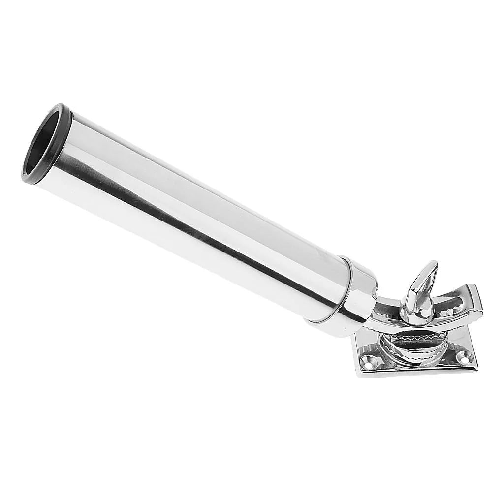 Fishing Rod Pole Holder, Deck Mounted, 360 Degree Roatable, Angle Adjustable, Marine Grade 316 Stainless Boat Yacht Marine Hardware