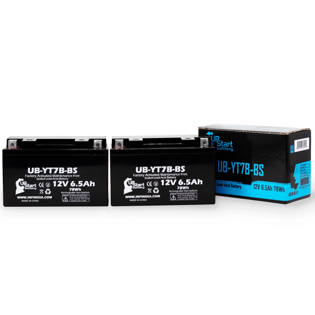 2-Pack Replacement 2012 Bombardier (Can-Am) DS450 450CC Factory Activated, Maintenance Free,  Battery - 12V, 6Ah, -YT7B-
