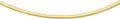 14k Yellow Gold 3 mm Domed Omega Necklace, Lobster Claw Clasp - 16 Inches, 13.6gr.