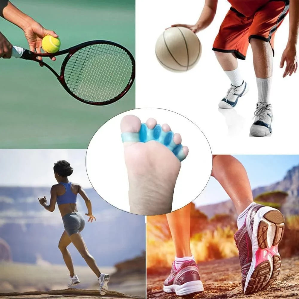 4Pcs Toe Separators & Toe Stretcher Spacer for Yoga, Walking and Dancing - Bunion Relief, Gel Toe Alignment for Women and Men