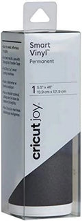 Cricut Smart Permanent Vinyl (5.5in x 48in, Shimmer Black) for Joy machine - matless cutting for shapes up to 4ft, & repeated cuts up to 20ft
