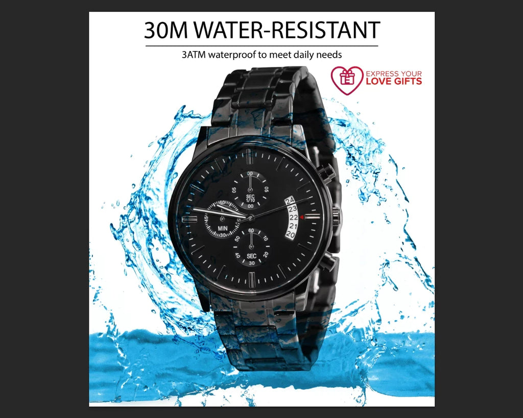 Custom Motorcyles 1995 Engraved Motorcycle Rider Men's Watch Multifunction Stainless Steel W Copper Dial