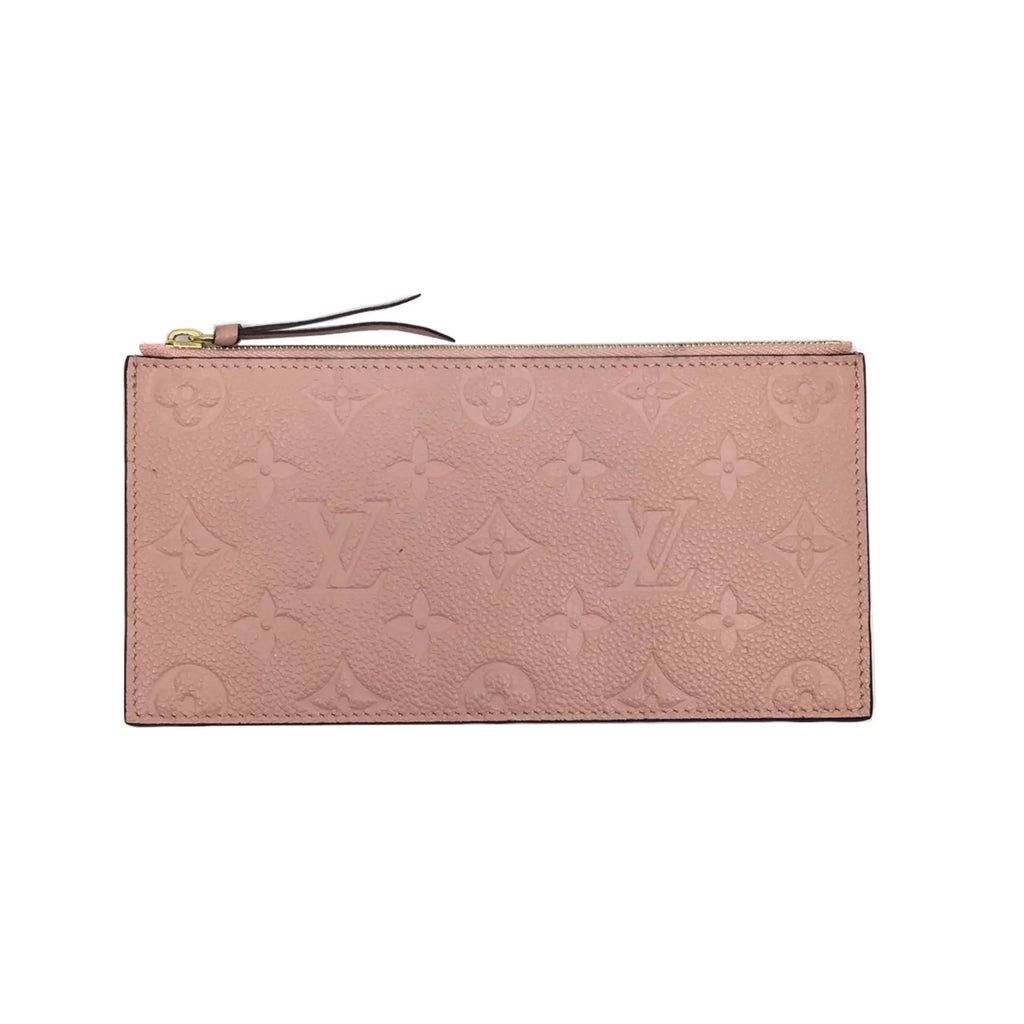Pre-Owned   Louis Vuitton Monogram Implant Pochette Felicie M67856 Chain Wallet Bag Pink G Hardware Gold Rose Ballerine Women's (Fair)