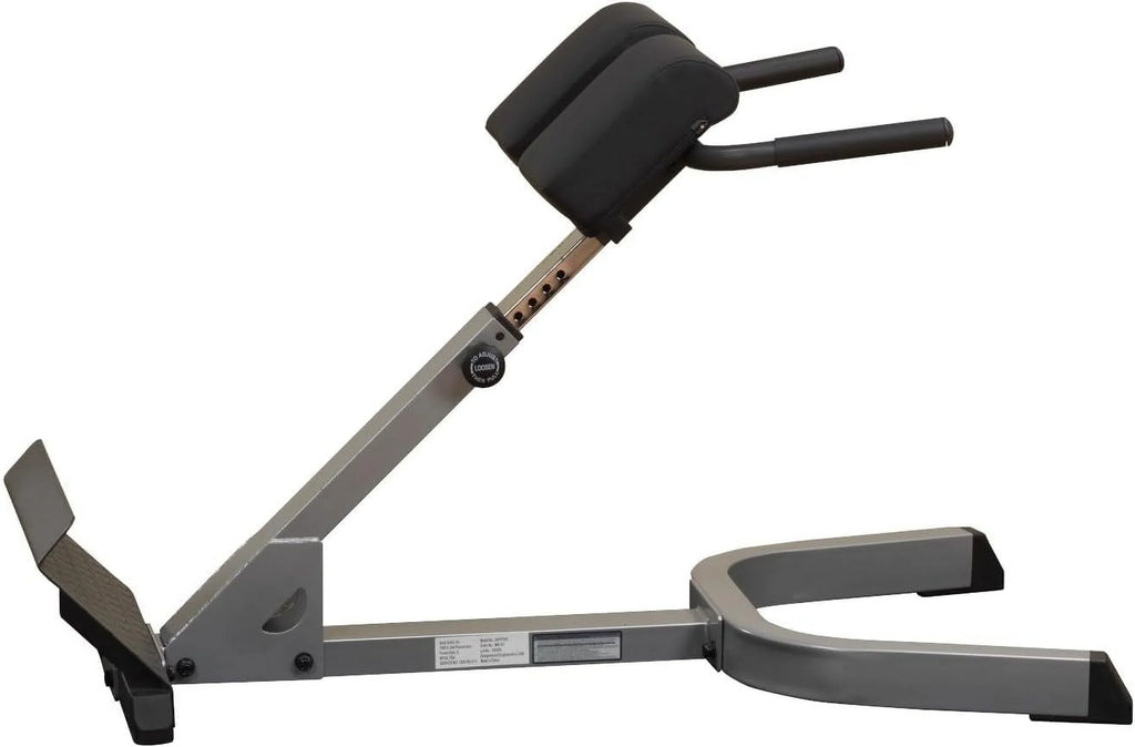 45 Degree Hyperextension Bench - Adjustable Back & Abdominal Exercise Machine With Thick Support Pads For Home And Gym