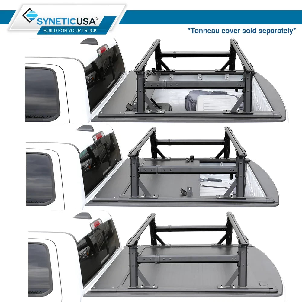 Syneticusa Overhaul  Adjustable Height Heavy Duty Truck Bed Ladder Rack