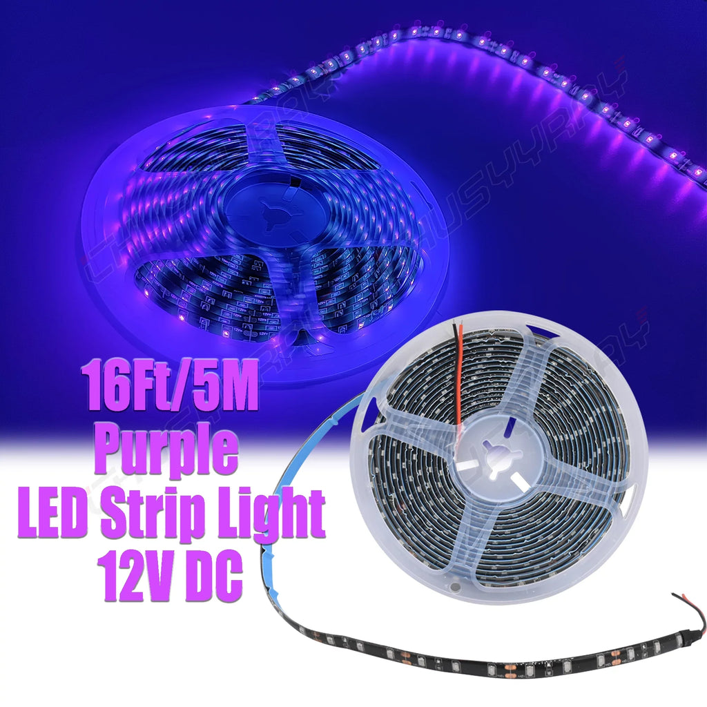 Lights Strip, Purple 300 LEDs Light Strips Kit for Bedroom, Home, Kitchen