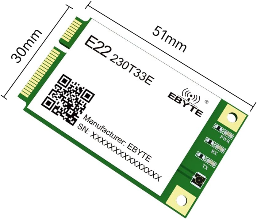 Lora Wireless Module 230MHz E22-230T33E 33dbm 16km Mini Pci-e  RS485 RS232 Serial Port    Relay Networking