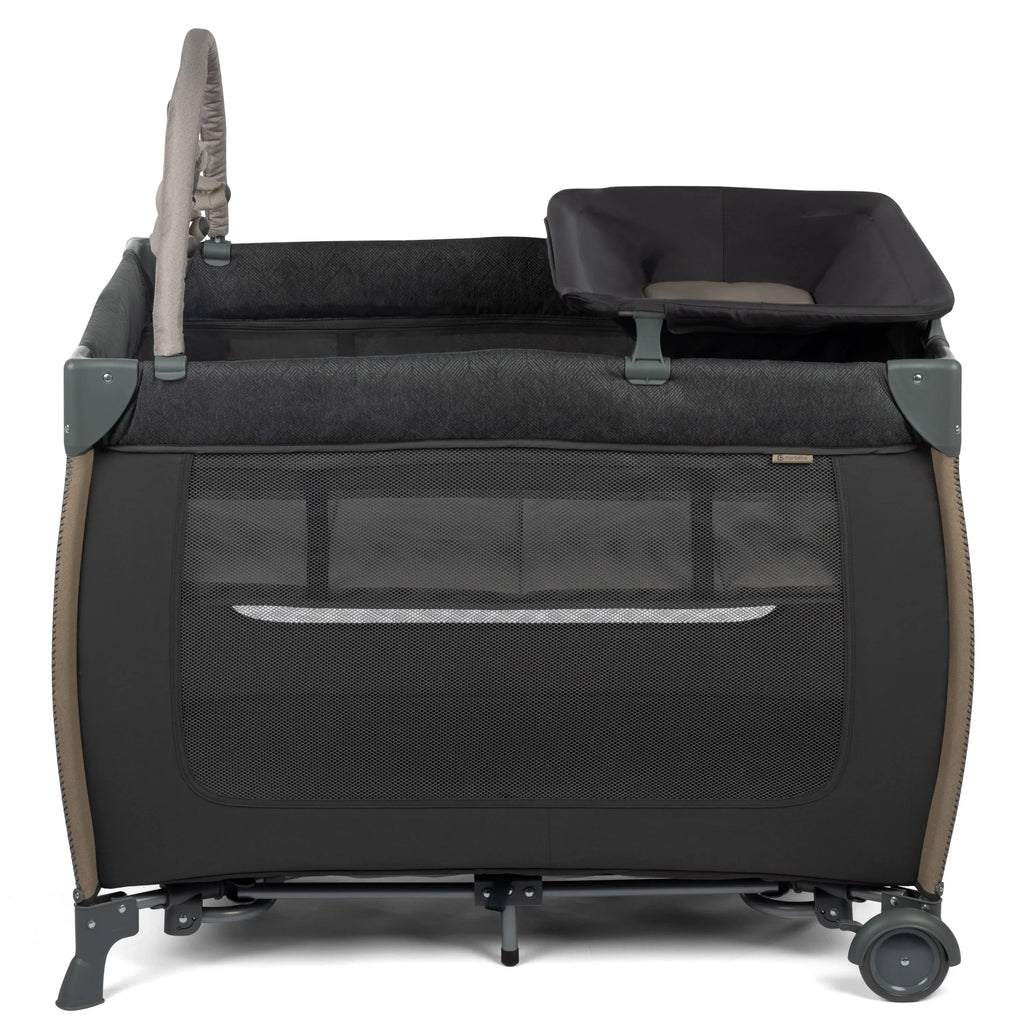 Monbebe Play Yard with Full Size Rocking Bassinet, Castle Point