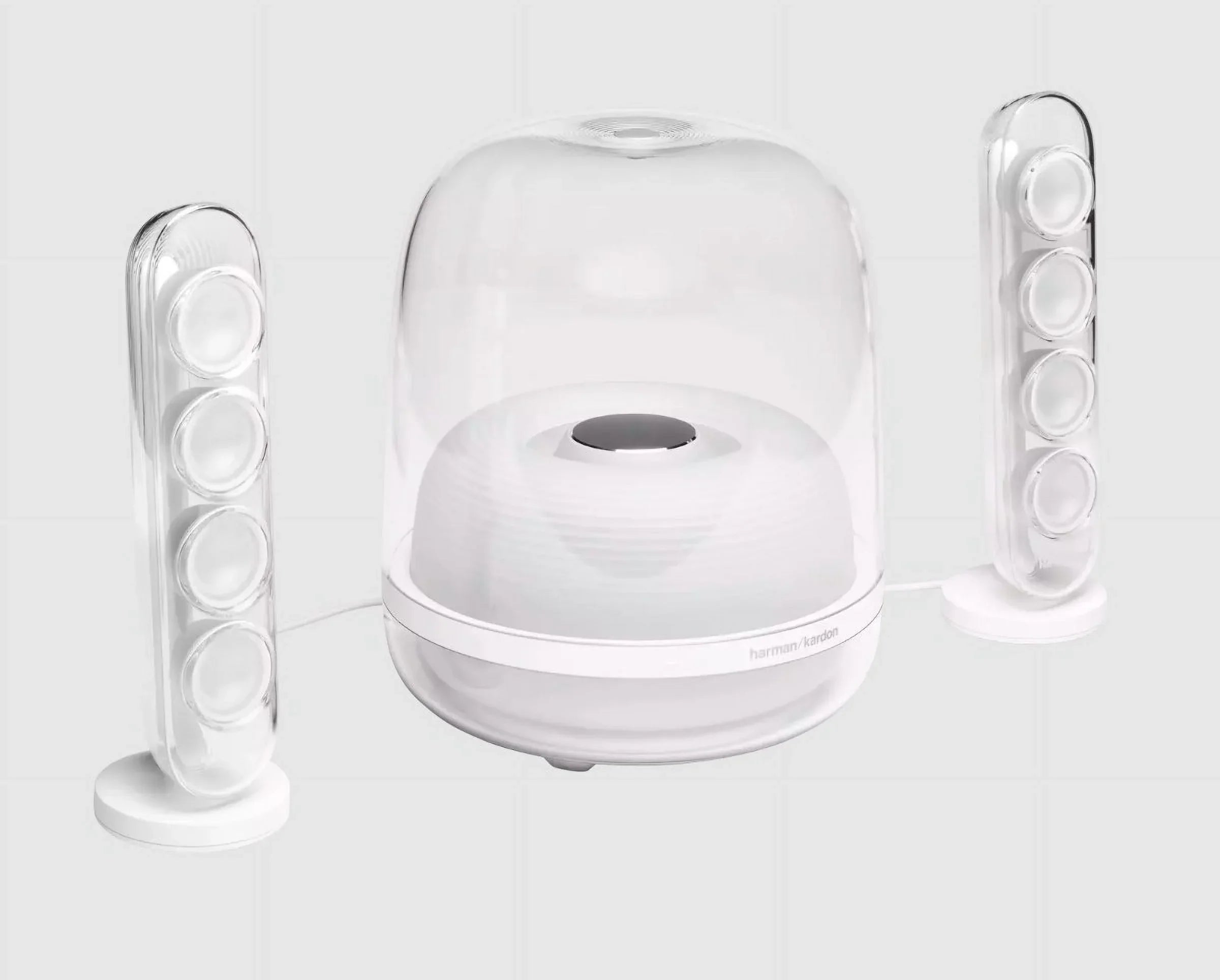 Restored Harman Kardon HKSOUNDSTICK4WAM-Z SoundSticks 4 Bluetooth Wireless 2.1 Speaker System, White - Certified Refurbished