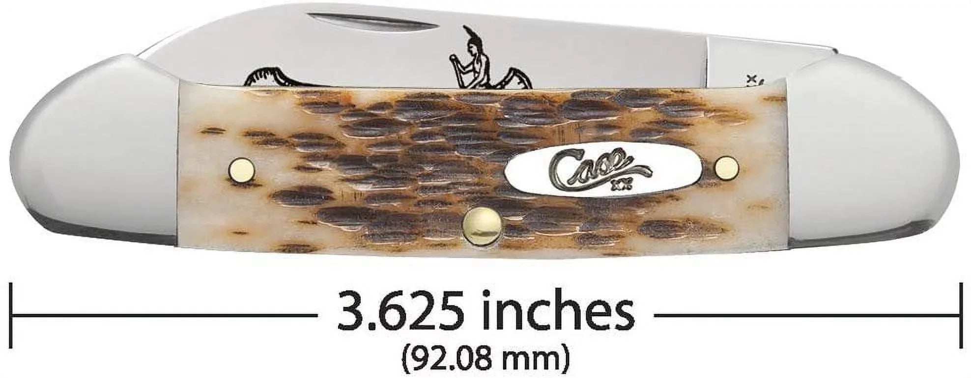 Case Amber Bone  Canoe Pocket Knife