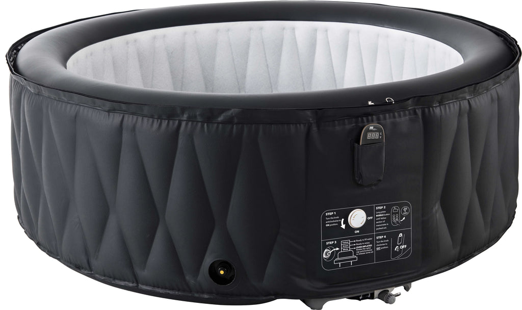 Mspa Mont Blanc, A Premium Inflatable Hot Tub & Spa, 118 Jets, 700w Massage Air Blower, 1350w Water Heater, One Piece Easy Install, Round, 2+2 Persons