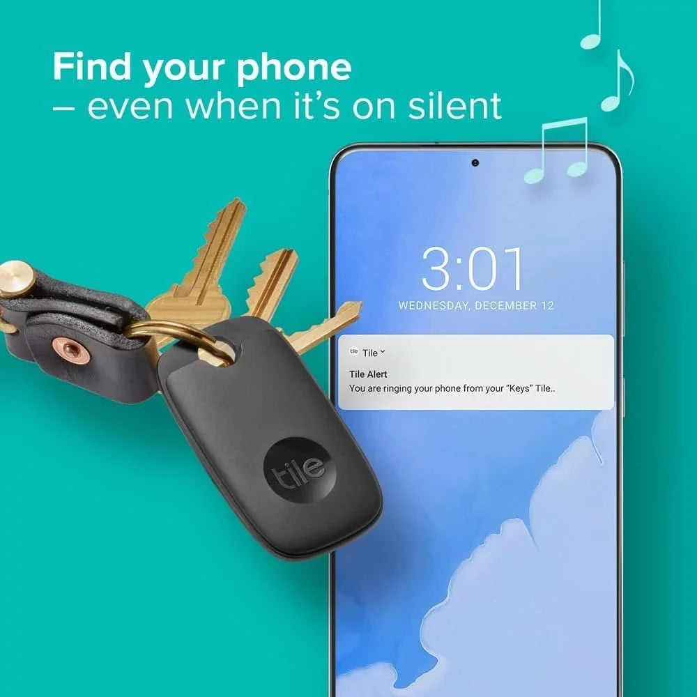 Tile Pro 2022 1-Pack. Powerful Bluetooth Tracker, Keys Finder and Item Locator for Keys, Bags, and More; Up to 400 ft Range. Water-Resistant. Phone Finder. iOS and Android Compatible. Non-Retail