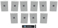 (10)  Control 23-1 White 3" Indoor/Outdoor 70v Commercial Wall Speakers + Amp