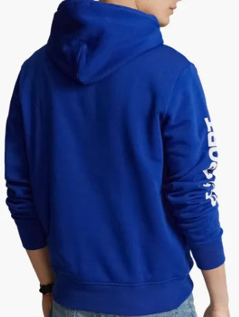 Polo Ralph Lauren Men's Blue/White Sport Fleece Hoodie, 4LT