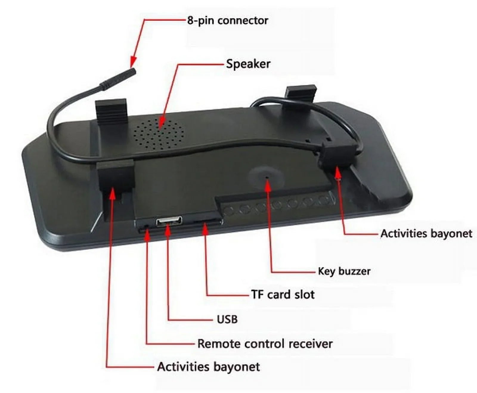 7 Inch   Display 800*480 Parking System Rear View Camera MP5 // Car Mirror Monitor Transimitter Night Vision 12-24V