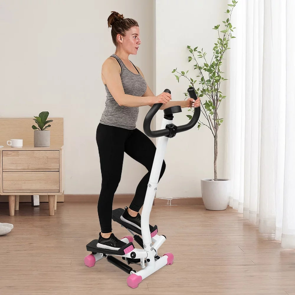 SalonMore Twist Stepper Exercise Equipment, with Handlebar and  Monitor, for Losing Weight