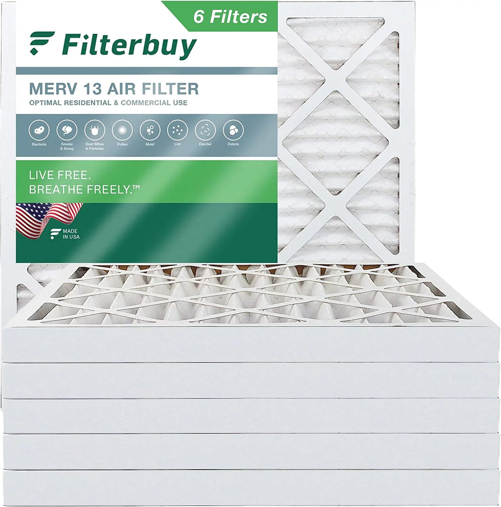 Filterbuy 24x24x2  13 Pleated   Furnace Air Filters (6-Pack)