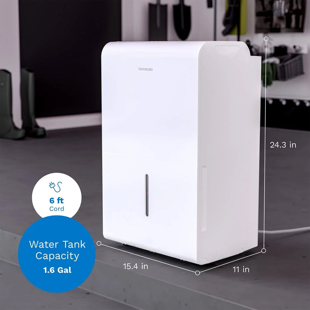 hOmeLabs 3000 Sq. ft. Energy Star Dehumidifier - Ideal for Medium to Large Rooms, Bedrooms and Home Basements - Powerful Moisture Removal and Humidity Control - 35 Pint (Previously 50 Pint)