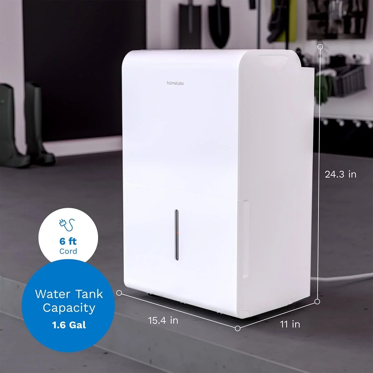 hOmeLabs 3000 Sq. ft. Energy Star Dehumidifier - Ideal for Medium to Large Rooms, Bedrooms and Home Basements - Powerful Moisture Removal and Humidity Control - 35 Pint (Previously 50 Pint)