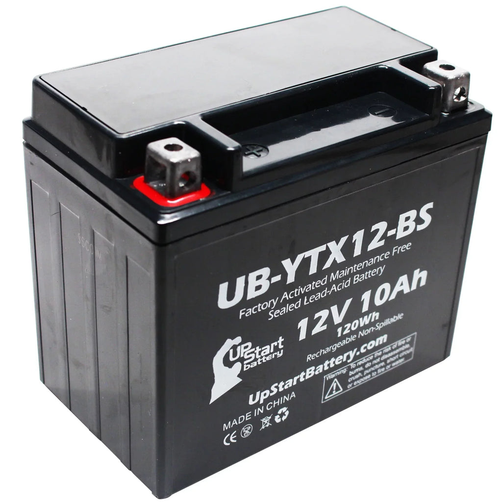 2-Pack UpStart Battery Replacement 2001 Suzuki -R1000 1000  Factory Activated, Maintenance Free, Motorcycle Battery - 12V, 10Ah, -YTX12-