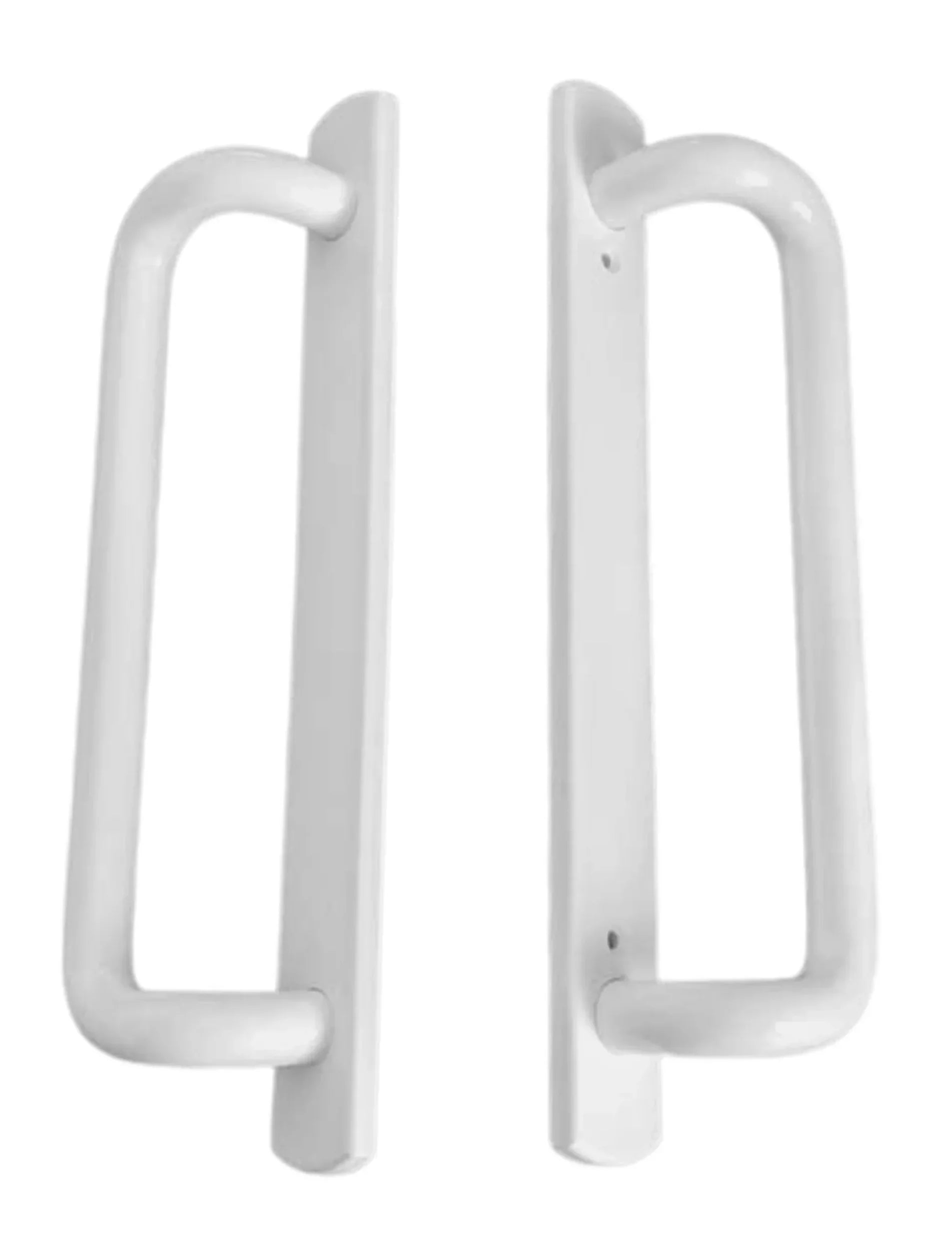 5400 Sliding Door Handle Set with Mortise Lock and Keys | White Handle Replacement for Patio Glass Door Repair 7-15/16 hole spacing 12.5 Faceplate Handle | (-489-)