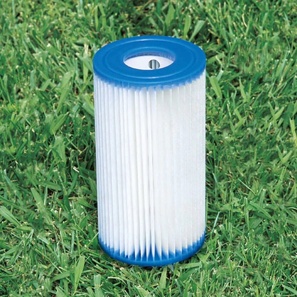 Intex Metal Above Ground Pool w/ Pump, Filter Cartridge 6 Pack, and Cover