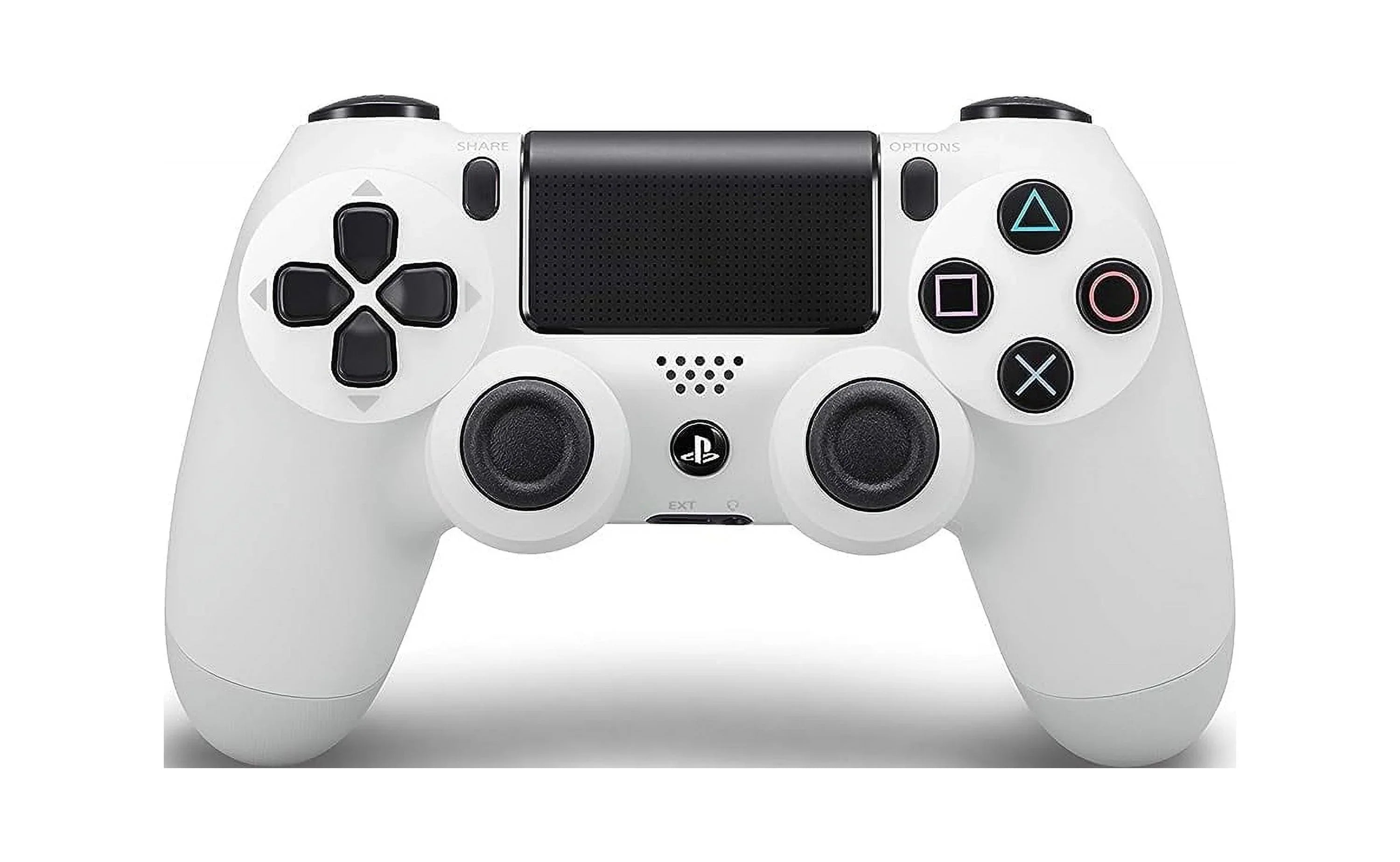 DualShock PlayStation 4 Wireless Controller - White Blue - Like New With Earbuds Bundle