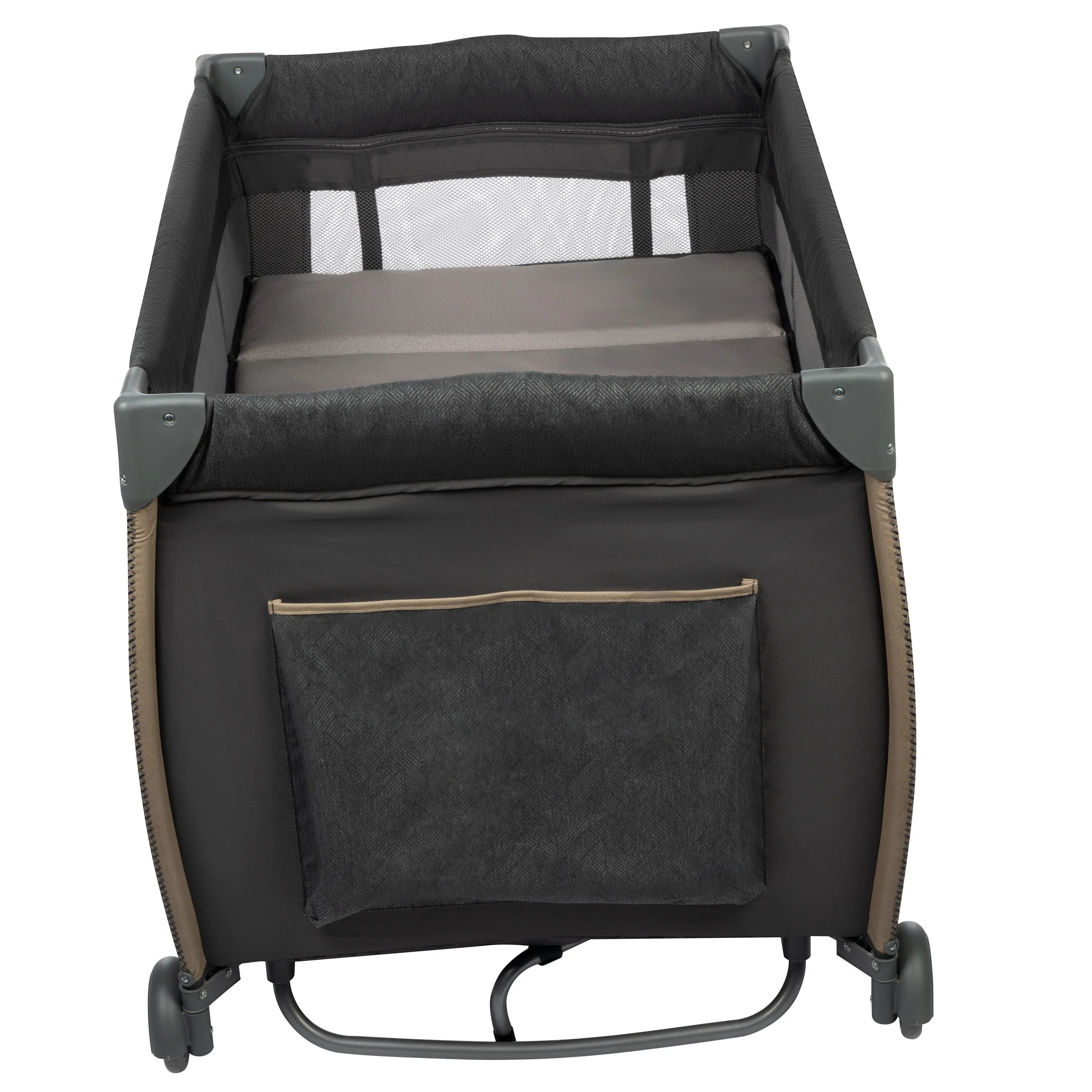 Monbebe Play Yard with Full Size Rocking Bassinet, Castle Point