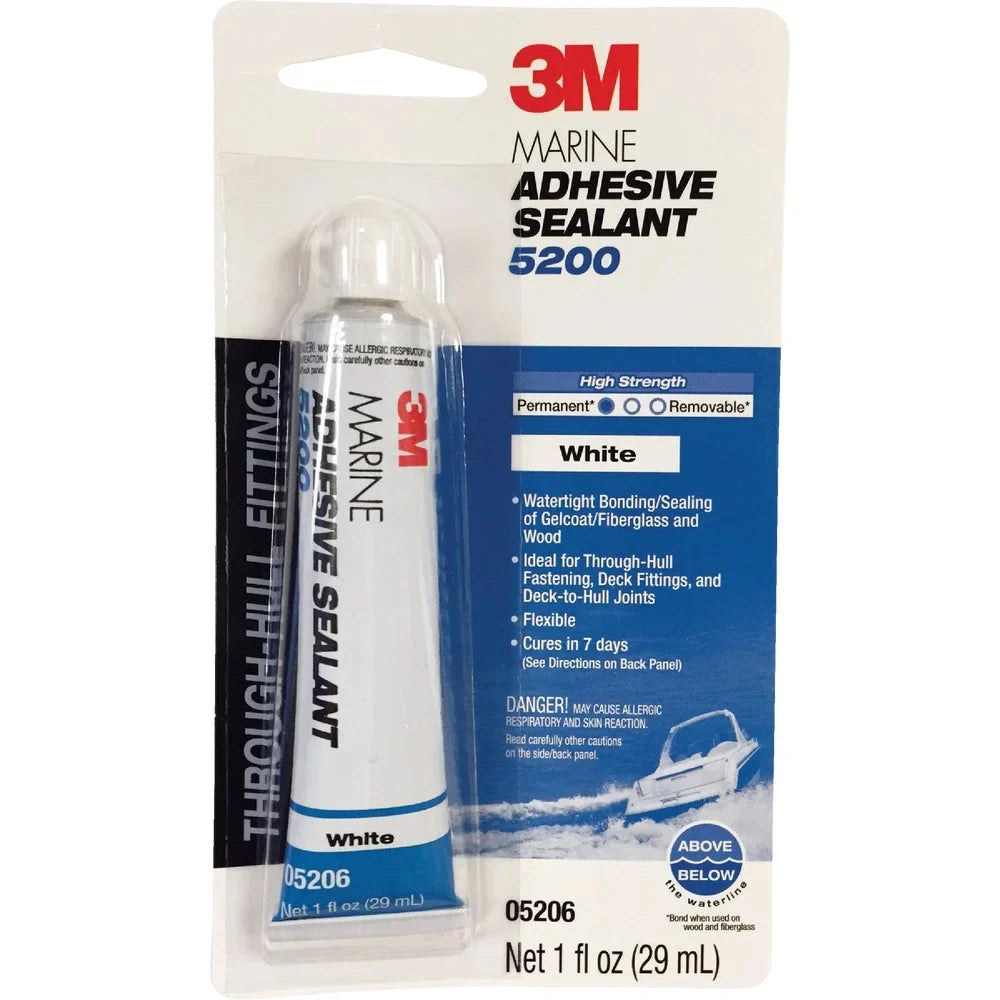 1 , 3M 1 Oz. White Marine Adhesive Sealant 5200