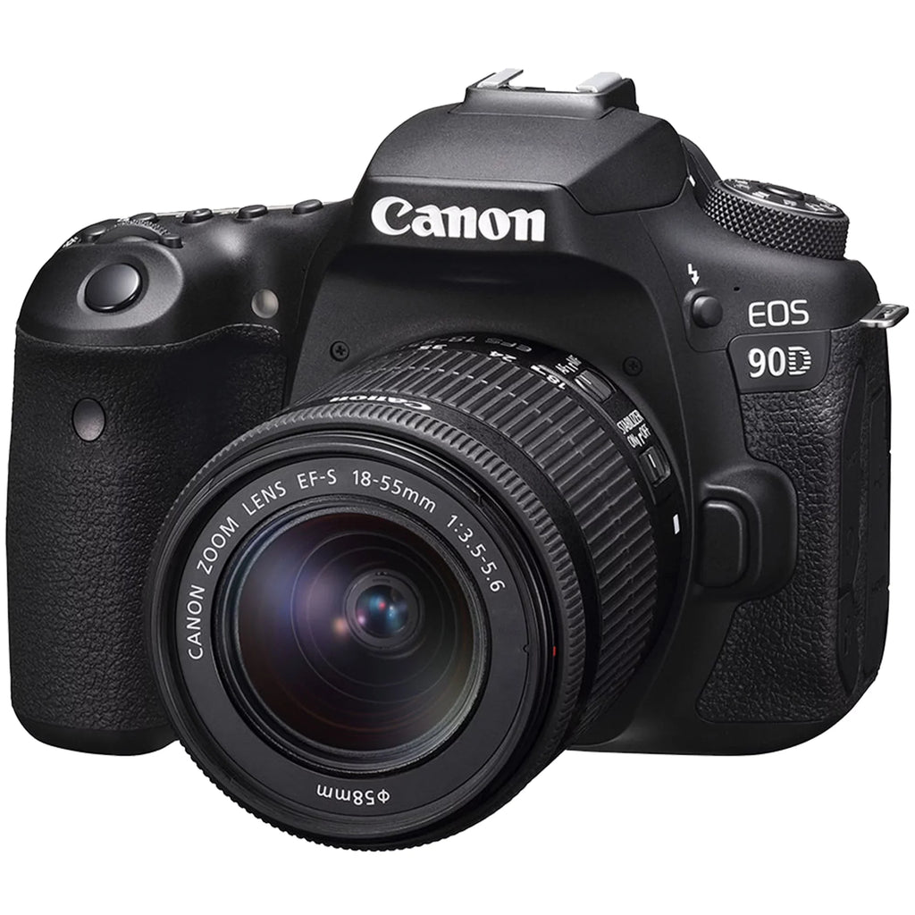 Canon  90D  Camera with 18-55mm, 75-300mm Lens, SanDisk 64GB Card, Backpack, Flash, Tripod and ZeeTech Accessory Bundle