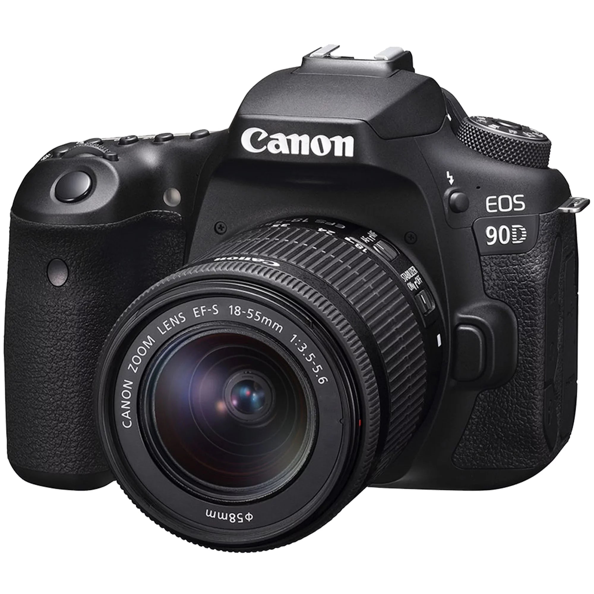 Canon  90D  Camera with 18-55mm, 75-300mm Lens, SanDisk 64GB Card, Backpack, Flash, Tripod and ZeeTech Accessory Bundle