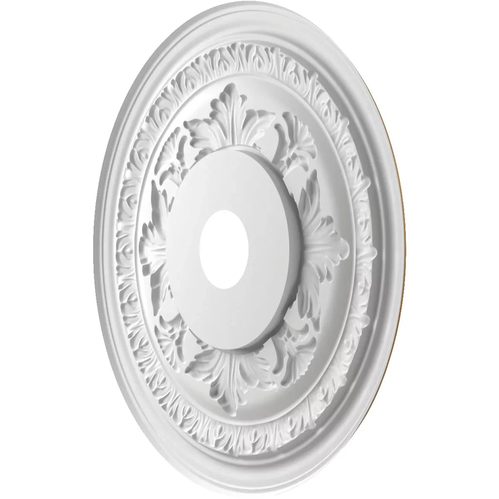 Ekena Millwork 22" x 3 1/2" x 1"P Baltimore Thermoformed  Ceiling Medallion (Fits Canopies up to 7 3/4"), Metallic Gold Rush