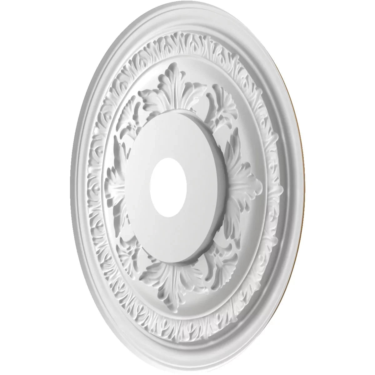 Ekena Millwork 22" x 3 1/2" x 1"P Baltimore Thermoformed  Ceiling Medallion (Fits Canopies up to 7 3/4"), Metallic Gold Rush