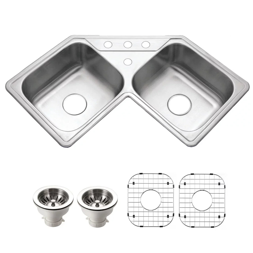 Houzer -3221-1 31-7/8" x 31-7/8" Stainless Steel Topmount Kitchen Sink