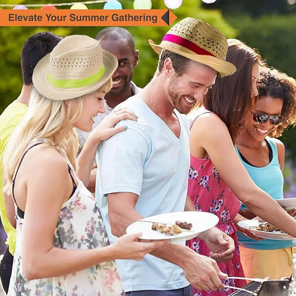Fedora With Band - Party Wear - 12 Pieces