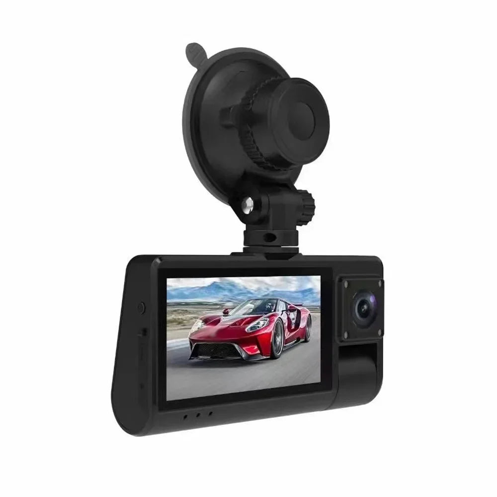 Dash Cam, Touched Screen Car Rearview Mirror Recorder with Wide Angle, Clear Video Recording for Auto Safety Driving
