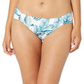 La Blanca Women's Side Shirred Hipster Bikini Swimsuit Bottom, Aquamarine/Tranquility Palm, 4