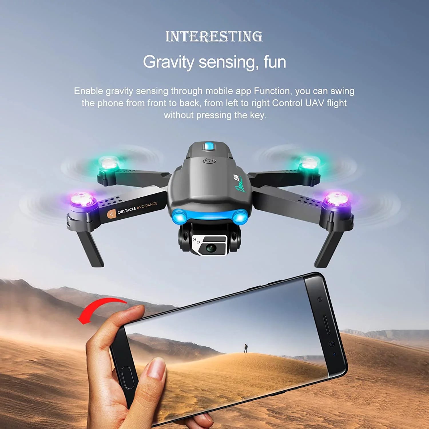 Drone with Camera for Adults Kids Beginners,Mini  Drones with 4K  Dual Camera,Foldable  Quadcopter Drone, One Key Take Off/Landing with 3 Batteries  Toys Gifts for Kids and Adults (Black)