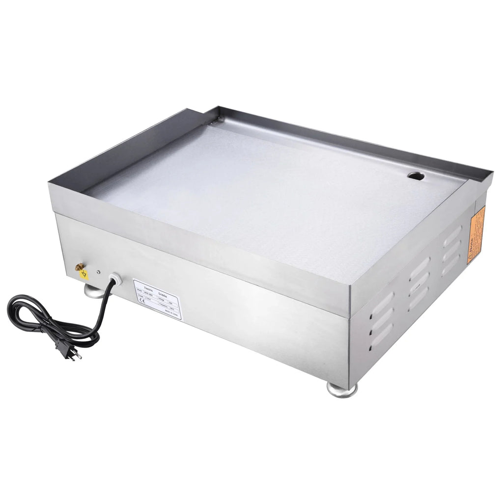 High-Powered Electric Countertop Griddle - Stainless Steel - Cook with Precision