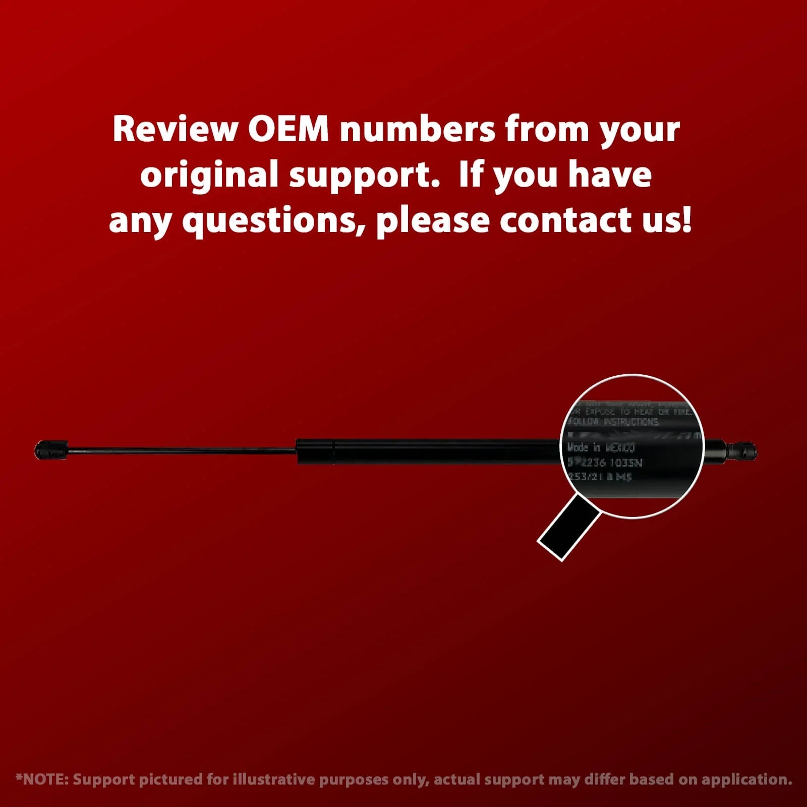 Qty 2 Compatible with Mitsubishi Diamante 1997 to 2004 Hood Lift. Gas Shock - 1993 1994 1995 1996 1998 1999 2000 2001 2002 2003 1992 Lift Supports Depot PM3556L-R-a