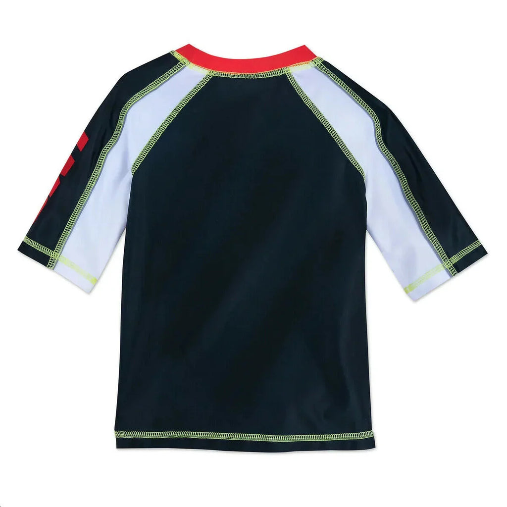 Disney Store Cars Lightning McQueen Rash Guard Swim Shirt Boy Size 5/6