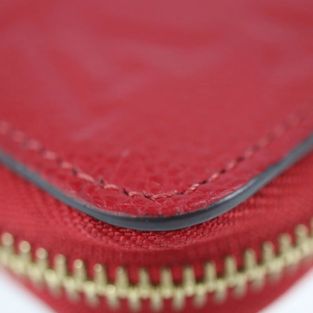 Pre-Owned   Louis Vuitton Zippy Wallet Long M60737 Monogram Implant Cerise Zip Around Round Zipper (Good)
