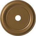 Ekena Millwork 22" x 3 1/2" x 1 1/2"P Traditional Thermoformed  Ceiling Medallion (Fits Canopies up to 13 1/2"), Metallic Gold Rush