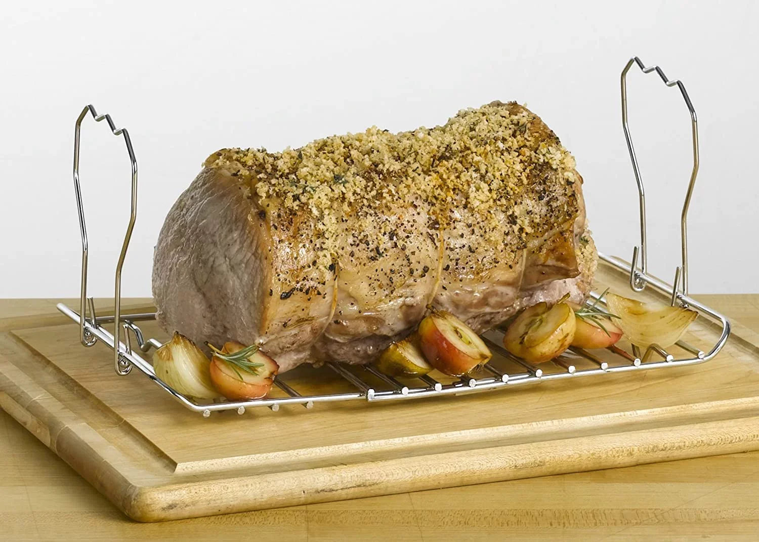 3-Tier Collapsible Oven Rack & Turkey Lifter Roasting Rack | Space Saving Oven Rack For Multiple Roasting And Baking Tasks | Includes (1) Oven Rack & (1) Turkey Lifter